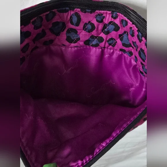 Vera Bradley Little Hipster Crossbody Bag African Violet Leopard Print Bag Purse - Picture 6 of 10